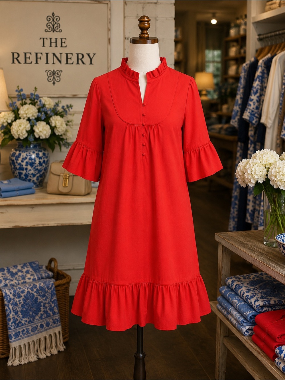 SEDGE- Mary dress Parisian Red NWT
